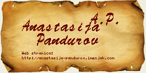 Anastasija Pandurov vizit kartica